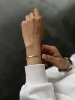 دستبند چمت (گلد) با قفل طوطی - تصویر 2