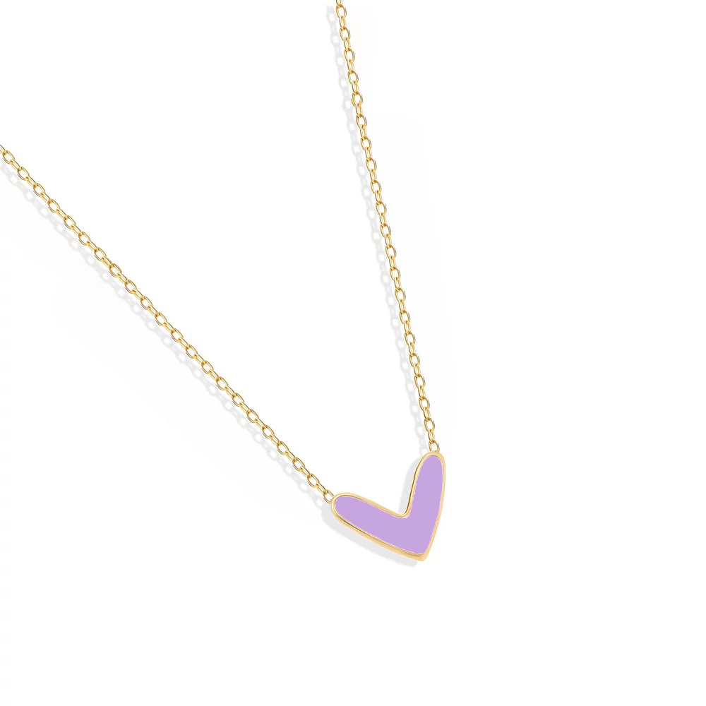 گردنبند قلب فانتزی یاسی مهرسان گالری گردنبند قلب فانتزی یاسی - Image 1