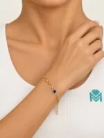 دستبند سل نگین آبی